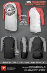 Ghosted 3 4 Long Sleeved T Shirt Template Psd Shirt Template T Shirt Design Template New T Shirt Design