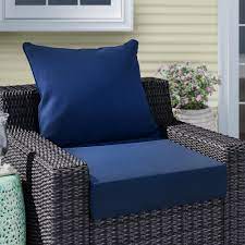 Another lounge chair with high mobility in pool chaise lounge chair: Longshore Tides Leala Texture Outdoor Seat Back Cushion Reviews Wayfair