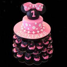Minnie Mouse Cake And Cupcakes Baby Shower Cupcakes For Girls Minnie Mouse Birthday Cakes Baby Shower Cakes Girl
