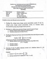 Buatlah 10 soal pilihan ganda tentang debat dan jawabannya. Soal Dan Pembahasan Uas Struktur Aljabar Teori Grup Tahun Ajaran 2018 2019 Mathcyber1997