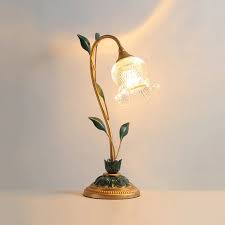 Vintage Rose Flower Table Lamp