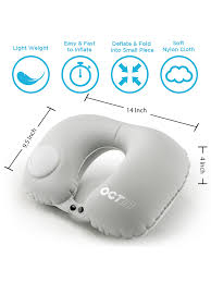 Inflatable Air Pump Travel Neck Pillow Comfortable U Shape Airplane Support Cushion Flight Blue Travel Neck Pillo Neck Pillow Travel Neck Pillow Air Pump