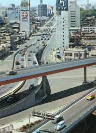 東京 昭和43年 赤坂見附 青山通りと首都高速 ジャパンアーカイブズ japan archives 古写真 東京 風景 建築写真
