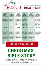 How long does it take to read the bible in 30 days. Christmas Bible Story Free 30 Day Scripture Printable Wildly Anchored Faith Family Homeschool