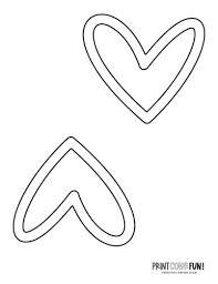 From plain & vintage to hearts with flowers, get them all plus a cute heart activity book: Blank Heart Shape Coloring Pages Crafty Printables Print Color Fun