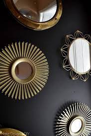A Black And Gold Wall Of Mirrors To Add Drama To The Entry Gold Wall Decor Gold Walls Art Deco Interior