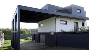 La maison ossature bois n'est pas nécessairement revêtue d'un bardage bois. Logicobois Les Finitions Exterieures D Une Maison Ossature Bois