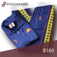 Black And Yellow Kappa Tracksuit 90 S Kappa Tracksuit 5 Blue 2 Piece Vintage Pants Vintage Pants Kappa Tracksuit Tracksuit