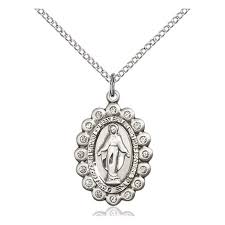The miraculous medal remains ever popular with the catholic faith. 14 Karat Gold Miraculous Medal Pendant