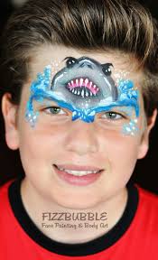 Jo Bertram Shark Face Painting Design Face Painting Easy Face Painting Animal Face Paintings