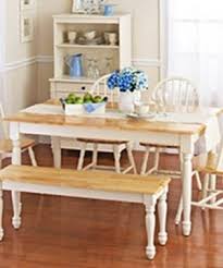 dining room table set with bench