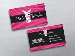 Web design, squarespace designer, adobe xd, ux design, wireframes. Pink Zebra Business Card 08
