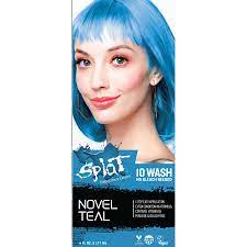Splat 10 Wash Novel Teal Hair Color No Bleach Temporary Blue Hair Dye Walmart Com In 2021 Bleach Hair Dye Bleached Hair Temporary Blue Hair Dye