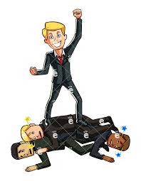 Businessman Defeating Competition Cartoon Vector Clipart Friendlystock In 2020 Business Man Cartoons Vector Cartoon