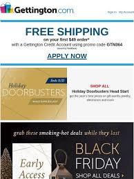Gettington Early Access To Black Friday Doorbusters Milled
