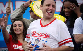 Joey chestnut consumes about 20,000 during the annual nathan's hot dog eating contest. R Lp2b Rwskekm