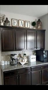 58 Ideas Dark Kitchen Cabinets Farmhouse Decor In 2020 Kitchen Decor Apartment Decorating Above Kitchen Cabinets Kitchen Cabinets Decor