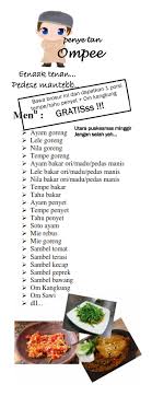 Tempe itu merupakan menu yang sangat merakyat sekali. Defry Ompee Defry Saf Twitter