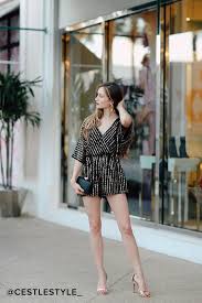 Black And Gold Sequin Romper Odelia Black And Gold Sequin Romper Black Women Fashion Gold Sequin Romper Sequin Rompers