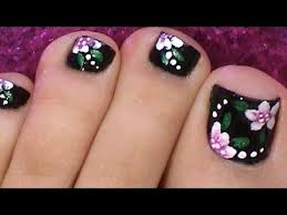 Uñas decoradas de los pies fáciles y bonitas paso a paso. Modelo De Pintado De Unas Para Los Pies