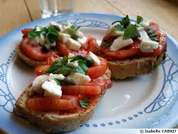 Bruschettas Aux Tomates Et A La Mozzarella Recette