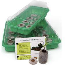 Seed Starting Kit A Complete Supplies A 3 Mini Sturdy Greenhouse Trays With Dome Fits On Window Seed Starting Kits Vertical Vegetable Gardens Growing Herbs