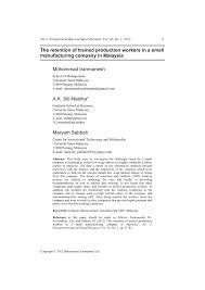 Sri lanka is one of the best place of investment for investor. Pdf The Retention Of Trained Production Workers In A Small Manufacturing Company In Malaysia