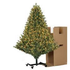 7 9 Adjustable Grow Stow Pre Lit Led Artificial Christmas Tree Costco