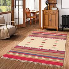 Erfahren sie bei home24 mehr über diese bemerkenswerten teppiche! Baumwolle Natur Kelim Teppich Lina Rot Trend