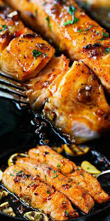 Honey Garlic Salmon Delicious Seafood Recipes Salmon Recipes Fish Recipes