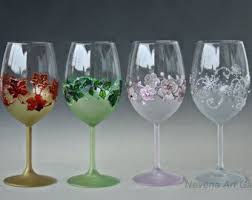 Wedding Wine Glasses Peacock Design Glasses Hand Painted Wine Glasses Set Of 2 Dyed In B Wine Glass Designs Decorated Wine Glasses Hand Painted Wine Glasses