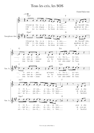 Tout le monde convient que vivre en confinement est épuisant physiquement, psychologiquement et financièrement. Tous Les Cris Les Sos Sheet Music For Piano Saxophone Alto Solo Musescore Com