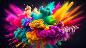 Colorful Powder Cloud, Digital Wallpaper, Background in 8k Quality - Etsy