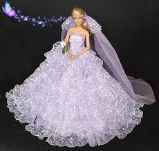 Handmade Barbie Doll Dress The Bride Clothing By Blueberry3 Barbie Wedding Dress Pink Doll Dress Dress Barbie Doll