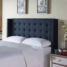 Tailored button tufting is accented by a perimeter of nailhead trim creating a sophisticated look. Sale Better Homes And Gardens Wingback Tufted Upholstered Headboard Full Queen Midnight Full Queen Metal