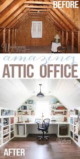 Attic Turned Office Renovation Attic Renovation Attic Spaces Attic Rooms