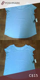 Reitmans Light Blue Top Shirt In 2020 Light Blue Top Long Sleeve Black Tee Blue Tops