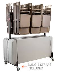 Hanging Folding Chair And Table Storage And Transport Cart Holds Up To 42 Chairs And 10 Tables Chair Storage Table Storage Folding Chair