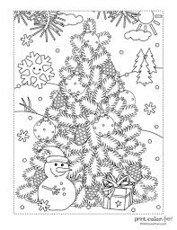 It's the perfect coloring page to paint on a christmas eve while waiting for santa claus. Top 100 Christmas Tree Coloring Pages The Ultimate Free Printable Collection Print Color Fun
