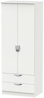 The drawers are modeled complete with the runners. Camden Light Grey 2 Door 2 Drawer Tall Wardrobe Cfs Furniture Uk