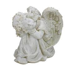 It is partially hidden behind the mogo. Northlight Resting Cherub Angel Outdoor Patio Garden Statue Reviews Wayfair