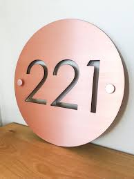 Copper Circle House Numbers Address Numbers Address Plaque Etsy Copper House House Numbers Circle House