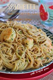 Recette Des Spaghetti Aux Crevettes Sautees Au Rhum Vieux Et Pesto Bouquet Garni Spaghetti Aux Crevettes Crevettes Sautees Recettes De Cuisine