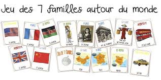 Le Jeu Des 7 Familles Autour Du Monde Jeux Des 7 Familles Bout De Gomme Geographie
