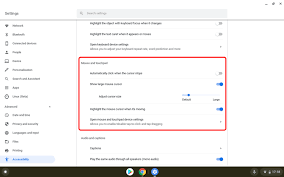 Now click on advanced in the left menu and click on accessibility. How To Change Your Mouse Cursor In Chromebook Techwiser
