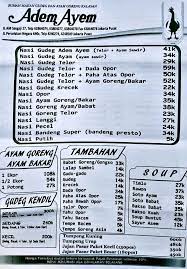 Maybe you would like to learn more about one of these? Menu Rumah Makan Adem Ayem Gambir Petojo Utara Jakarta Pusat Kuliner Traveloka