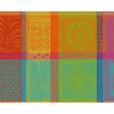 Set de table enduit bistro marcel charbon 50×36 100 coton. Set De Table Design Multicolore