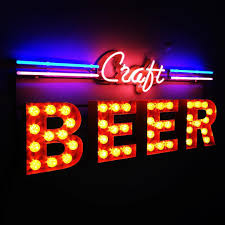 Craft Beer Neon And Bulb Sign Neon Beer Signs Beer Decorations Craft Beer