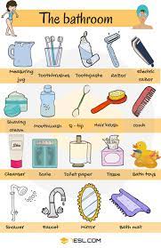 Bathroom Vocabulary Bathroom Accessories Furniture 7esl English Vocabulary Learn English Learn English Vocabulary