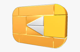 We cut the gold play button in half!!! Gold Play Button Transparent Background Transparent Golden Play Button Hd Png Download Kindpng